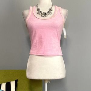 BP Pink Terry Cropped Tank Top NEW Small